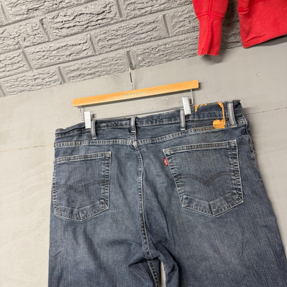 Levis 505 Regular Fit Straight Leg Blue Denim Jeans Mens 40x34 00505-1330